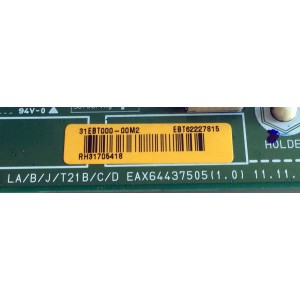 MAIN / LG EBT62227815 / EAX64437505 / 31EBT000-00M2 / EAX64437505(1.0) / PARTES SUSTITUTAS EBT62227820 / PANEL LC550EUE (SE)(R1) / MODELO 55LS4500-UD / 55LS4500-UD AUSZLHR
