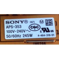 FUENTE DE PODER / SONY 1-474-517-11 / APS-353 / 147451711 / 1-888-526-11 / APS-353(CH) / PANEL UD3Y546LTQ1 / MODELOS XBR-55X850A / XBR-55X900A