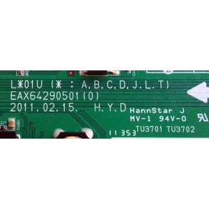 MAIN / LG EBR61369605 / EAX64290501(0) / 61369606 / EAX64290501 / PANEL LC470WUF (SC)(A2) / MODELO 47LK520-UA AUSYLJR