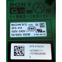 FUENTE DE PODER / SONY 1-474-691-11 / APS-414 / 147469111 / APS-414(CH) / 1-982-193-11 / PANEL LC550AQP (GK)(A5) / MODELOS XBR-55A1E / XBR55A1E / XBR-65A1E / XBR65A1E