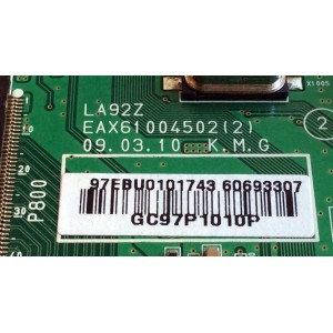 MAIN / LG EBR62951807 / EAX61004502(2) / EBU0101743 / 60693307 / EAX61004502 / PANEL LC420UWE (SB)(C1) / MODELOS 42LH300C-UA / 42LH300C-UA AUSVLJR