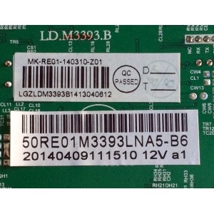  MAIN PARA TV RCA 50RE01M3393LNA5-B6 / LD.M3393.B / MK-RE01-140310-Z01 / 3393LUM / PANEL`S V500HK1-PS6-12 / V500HJ1-PE1-12V / MODELO LED50B45RQ