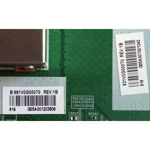 MAIN / TOSHIBA / BEST BUY 631V0G00070 / 691V0G00070 / VTV-L55731 REV:1 / 631V0G00070 REV:1.B / 691V0G00070 REV:1.B / 7160218-7 / E89382 / PANEL K550WDRB / MODELO 55LF621U19