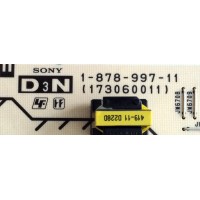 TARJETA D3N / SONY A-1663-192-B / A1663192B / M1663192B / 1-878-997-11 / 173060011 / PANEL LTY520HE11 / MODELOS KDL-52W5100 / KDL-52XBR9 / KDL-52VL150 / KDL-52Z5100