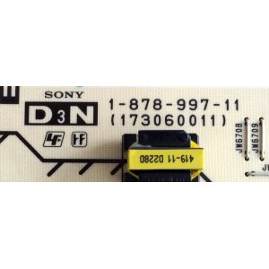 TARJETA D3N / SONY A-1663-192-B / A1663192B / M1663192B / 1-878-997-11 / 173060011 / PANEL LTY520HE11 / MODELOS KDL-52W5100 / KDL-52XBR9 / KDL-52VL150 / KDL-52Z5100