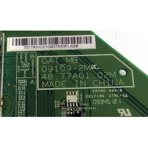 MAIN / TOSHIBA 55.77A01.C01 / 5577A01C01G937A / 48.77A01.02M / GAT_MB / 09109-2M / PANEL T260XW02 VP / MODELO 26LV610U-T