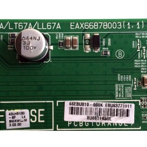 MAIN / LG EBU63771911 / EAX66878003 / 66EBU010-000K / EAX66878003(1.1) / MODELOS 43LH5100-BF / 43LH5100-BF BWAWLJM