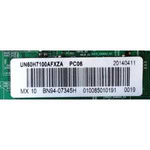 MAIN / SAMSUNG BN94-07345H / BN41-02157B / BN97-08117B / PANEL CY-LH060DSSV2H / MODELOS UN60H7100AFXZA HH01 / UN60H7100AFXZA