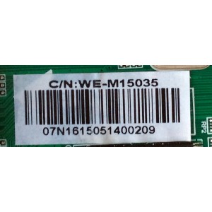 MAIN / FUENTE (COMBO) / WESTINGHOUSE WE-M15035 / WE-M15035-1 / ST6308RTU-AP1 / 110105001418 / 204308 / 40E7930423D4 / T430HVN01_0 WE-M15035 / 890-M00-07N16 / 1602-15040038 / PANEL T430HVN01.2 / MODELO WD43FC2380 TW-01801-A043A