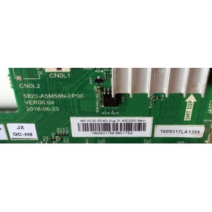 MAIN / LG 1609317M / 5823-A5M58N-0P00 / 1609317LA1355 / 1609317M-M01752 / VER00.04 / PANEL RDL400FY (QD0-406) REV.00 / MODELOS 40LH5000-UA.CUSJLH / 40LH5000