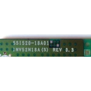 BACKLIGHT SLAVE / TOSHIBA LJ97-02109A / SSI520-18A01 / INV52N18A(S) / REV 0.3 / PANEL LTA520HE16 T02 / MODELOS 52XV645U / 52XV648U