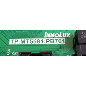 MAIN FUENTE ((COMBO)) PARA TV VIZIO / NUMERO DE PARTE TP.MT5581.PB761 / A06A448C6C97 / 191E24526B / DISPLAY V400HJ9-D03 Rev.C1 / MODELO D40F-G9 LINIXTAV