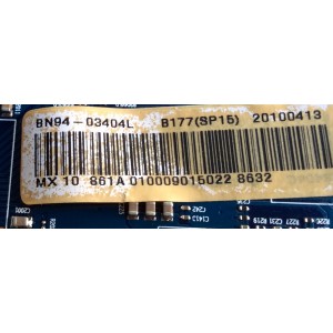 MAIN / SAMSUNG BN94-03404L / BN41-01438B / BN97-04150L / PARTES SUSTITUTAS BN94-04684E / BN94-04224A / BN94-03404Z / BN94-03404E / BN94-03404Q / BN94-03404Y / PANEL LTF550HJ03-A02 / MODELOS UN55C6400RFXZA / UN55C6400RFXZA SQ02