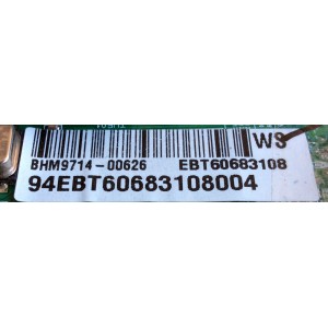 MAIN / LG EBT60683108 / EAX58259505(0) / BHM9714-00626 / EAX58259505 / PANEL PDP50G20324 / MODELOS 50PQ30C-UA / 50PQ30C-UA AUSALHR