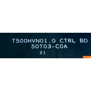 T-CON / WESTINGHOUSE 55.50T03.C01 / 5550T03C01 / T500HVN01.0 / 50T03-C0A / PARTE COMPATIBLE 55.50T03.C05 / 5550T03C05 / PANEL T500HVN01.0-12v / MODELO EU50F2G1 TW-77101-A050B