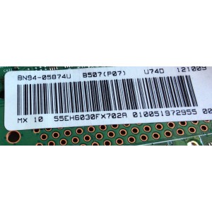 MAIN / SAMSUNG BN94-05874U / BN41-01894A / BN97-06807G / PARTE SUSTITUTA BN94-05994A / PANEL LTJ550HW12-V / MODELOS UN55EH6030 / UN55EH6030FXZA TH01 / UN55EH6070FXZA