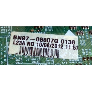 MAIN / SAMSUNG BN94-05874U / BN41-01894A / BN97-06807G / PARTE SUSTITUTA BN94-05994A / PANEL LTJ550HW12-V / MODELOS UN55EH6030 / UN55EH6030FXZA TH01 / UN55EH6070FXZA