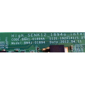 MAIN / SAMSUNG BN94-05874U / BN41-01894A / BN97-06807G / PARTE SUSTITUTA BN94-05994A / PANEL LTJ550HW12-V / MODELOS UN55EH6030 / UN55EH6030FXZA TH01 / UN55EH6070FXZA