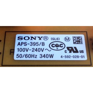 FUENTE DE PODER PARA TV SONY / NUMERO DE PARTE 1-474-633-23 / 147463323 / APS-395 / B / 1-980-310-21 / MODELOS KD-55X750F / KD55X750 / XBR-55X800G / XBR55X800G / KD-55X750H / KD55X750H / KD-55X75CH / KD55X75CH / KD-65X750F / KD65X750F / KD-65X730F