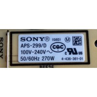 FUENTE DE PODER / SONY 1-474-406-11 / 1-887-403-11 / 147440611 / APS-299/D(CH) / PANEL FQLF550T02 / MODELO XBR-55HX950