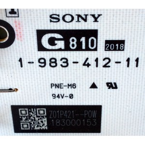 FUENTE DE PODER / SONY 1-474-719-11 / APS-421 / 147471911 / 1-983-412-11 / APS-421(CH) / Z01P421--P0W / 183000153 / PANEL'S YD8S011DTU01/ T850QVF03.0 / MODELOS XBR-75Z9F / XBR-85X900F / XBR-85X950G