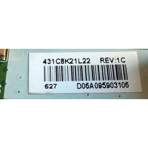 MAIN PARA TV TOSHIBA / NUMERO DE PARTE 431C8K21L22 / 461C8K21L22 / SBB55T / VTV-L55730 REV:1 / SUSTITUTA 431C8K21L23 / PANEL K550WDR1 / DISPLAY ST5461D04-2 / MODELO 55L621U