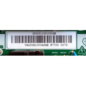 MAIN / FUENTE (COMBO) / SAMSUNG 3200211001020AE / VN43US100UAXBE / JDM_43_KANT-SU / VN43US100 / PANEL BOEI430WQ1 / MODELOS UN43NU6900 UN43NU6900FXZA BZ01