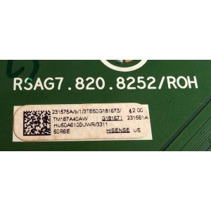MAIN / HISENSE 213575 / RSAG7.820.8252/ROH / 231561 / 213575A / 231561A / HU50A6100UWR / 3TE50G181673 / TM187A40AW / G181671 / MODELO 50R6E