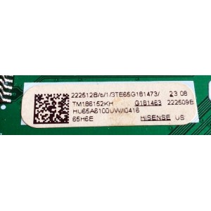 MAIN / HISENSE 222512 / RSAG7.820.7921/ROH / HU65A6100UW / 222509 / 222512B / 222509B / G181463 / 3TE65G181473 / PANEL HD650S1U51\S1\GM\ROH / 228783 / MODELO 65H6E