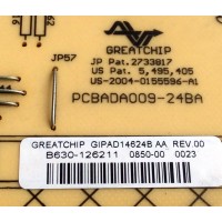 FUENTE DE PODER / SCEPTRE GIPAD14624B AA / PCBADA009-24BA / B630-126211 / US-2004-0155596-A1 / REV.00 / 2733817 / E170968 / PANEL T460HW02 V.1 / MODELO X46BV-1080P