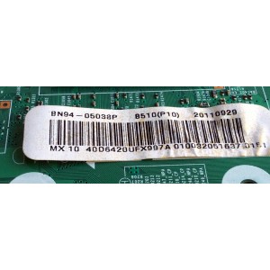 MAIN / SAMSUNG BN94-05038P / BN41-01587E / BN97-05205E / PANEL LD400CSC-C1 DD01 / MODELOS UN40D6420UFXZA CN01 / UN40D6420UFXZA