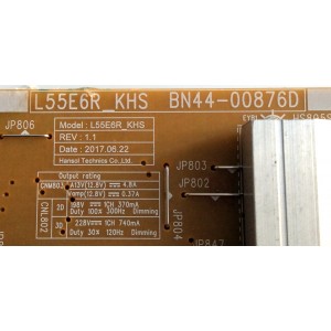 FUENTE SAMSUNG BN44-00876D / L55E6R_KHS / BN4400876D / PANEL CY-KK049HGLV3H JW50 / MODELOS UN49MU7000 / UN49MU7000FXZA FC02 / UN49MU7600 / UN49MU7600FXZA / UN55MU7000 / UN55MU7600 / UN55MU7000FXZA / UN55MU700DFXZA / UN55MU7600FXZA / UN55MU7500FXZA FC04