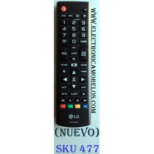 CONTROL PARA TV LG / MODELOS 24LH483 / 24LJ4840-WU / 24LH4830-PU / 28LJ400B-PU / 28LJ400 / 28MT42DF / 32LJ500B / 32LJ500-UB / 43LJ500M / 43LJ5000 / 49LJ5100-UC / 49LJ510M-UD