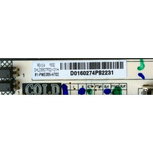 FUENTE DE PODER / HITACHI 81-PWE065-H702 / SHLD6507F-101H / DLBL359 / SHLD6507F02-101H / 12001080504 / E56334 / PANEL LVU650SSDX E2 V6 / MODELO 65R8