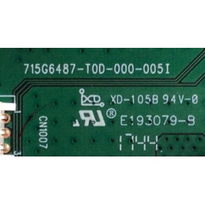 TARJETA INTERFACE / PHILIPS 715G6487-T0D-000-005I / E193079-9 / 715G6487 / PANEL TPT650HA-HVN14.U REV:5000C / MODELO 65BDL3000Q