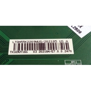 MAIN / SHARP 202185 / RSAG7.820.6400/ROH / 202184 / LTDN55K2209WUS / TX169UY16G / PANEL HD550DF-B52(020)/S13/XP/BBY/GM / MODELO LC-55LB481U