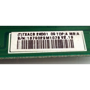 MAIN / VIZIO CBPFTXACB2K001 / TXACB2K001 / 715G3711-M02-000-004K / TXACB2K00109 / TXACB2K00106 / TXACB2K001 09 / TXACB2K001 06 / PANEL TPM185B1-L01 REV:C1N / MODELO M190VA