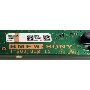 MAIN / SONY A-2094-434-A / A2094355A 068G / 1-980-832-11 / A-2094-435-A / PANEL V650QWME01 / DISPLAY LC650EQL (SJ)(A1) /  MODELOS XBR-65X850D