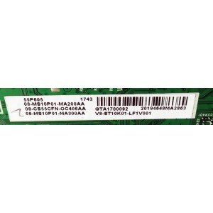 MAIN / TCL 08-CS55CFN-OC406AA / 40-MST10P-MAD4HG / MST10P / E3422828 / 08-CS55CFN-0C406AA / 08-MS10P01-MA200AA / 08-MS1P01-MA300AA / V8-ST10K01-LF1V001 / DISPLAY ST5461D04-3 VER.2.1 / MODELO 55P605