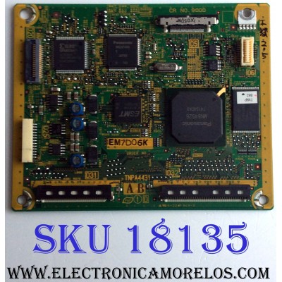 MAIN LOGICA / PANASONIC TNPA4431AB / TNPA4431 / PANEL MC106H30F11 / MODELO TH-42PH11UK