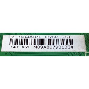 MAIN / TOSHIBA 75026847 / 431C3J51L41 / 461C3J51L41 / TJ32T / STJ32T VTV-L32709 / SUSTITUTAS 431C3J51L42 / 461C3J51L42 / MODELO 32C110U1 / PANEL LTA320AP05-D02	