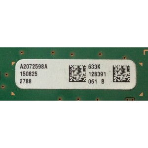 MAIN / SONY A-2072-555-C / A2072598A / 1-894-595-11 / 189459511 / A2072598B / 1-894-595-12 / SUSTITUTA A-2067-555-C / PANEL SYV6542 / MODELO XBR-65X810C	