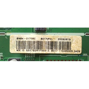 MAIN / SAMSUNG BN94-01708C / BN41-00995B / BN97-02092C / PARTE SUSTITUTA BN94-01708Q / PANEL LTF520HE01 A03 / MODELOS LN52A750R1FXZA SQ01 / LN52A750R1F