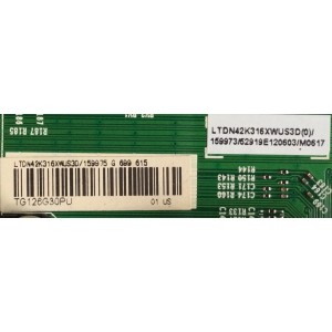 MAIN / HISENSE 159975 / RSAG7.820.4966/ROH / 159973 / LTDN42K316XWUS3D / TG126G30PU / PANEL HE420FD-B56\PW1 / MODELO 42K316DW