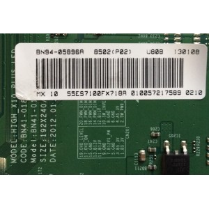 MAIN PARA TV  SAMSUNG NUMERO DE PARTE BN94-05896A / BN41-01807A / BN97-06531P / PANEL LTJ550HQ26-V / MODELO UN55ES7100FXZA US02	