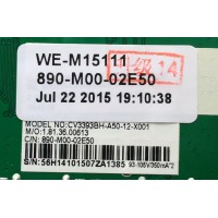 MAIN / FUENTE (COMBO) / WESTINGHOUSE 890-M00-02E50 / CV3393BH-A50 / 1.81.36.00613 / CV3393BH-A50-12-X001 / WE-M15111 / PANEL T480-0CL-DLED / MODELO DWM48F1Y1-C