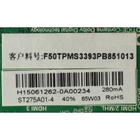 MAIN / FUENTE (COMBO) / "NOTA: RCA DAÑADO" WESTINGHOUSE H15061262 / TP.MS3393.PB851 / 2025A001A0 / E157925 / PANEL ST2751A01-4 / MODELO WD28HC1160