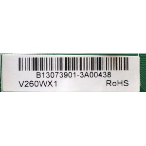 MAIN / FUENTE (COMBO) / "NOTA: RCA DAÑADO" AFFINITY B13073901 / T.MS3393.81 / V260WX1 / E310229 / PANEL`S TY390LK03-ACW6 / MODELO SLE2039