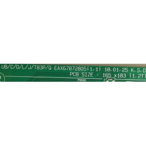 MAIN / LG EBT65156003 / EAX67872805 (1.1) / EAX67872804 (1.0) / PANEL NC550DGG ABGX3 / MODELOS 55UK6300PUE.BUSTLOR / 55UK6300PUE