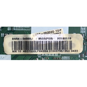 MAIN PARA TV  SAMSUNG  NUMERO DE PARTE  BN94-04355J / BN41-01622C / BN97-05202D / PARTE SUSTITUTA BN94-04355A / PANEL LTJ460HQ01-J / MODELOS UN46D7000LFXZA H301 / UN46D7000LF